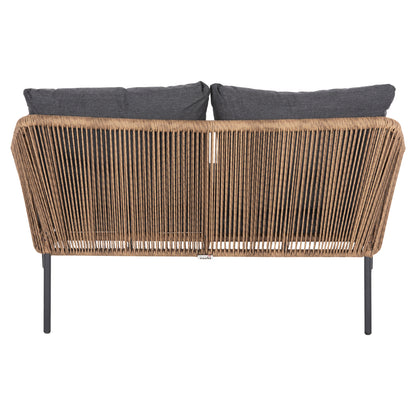 Outdoor 2-seater Sofa Baffin Hm6054.03 Aluminum Anthracite-pe Rattan Beige-anthracite Cushions