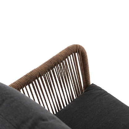 Outdoor 2-seater Sofa Baffin Hm6054.03 Aluminum Anthracite-pe Rattan Beige-anthracite Cushions