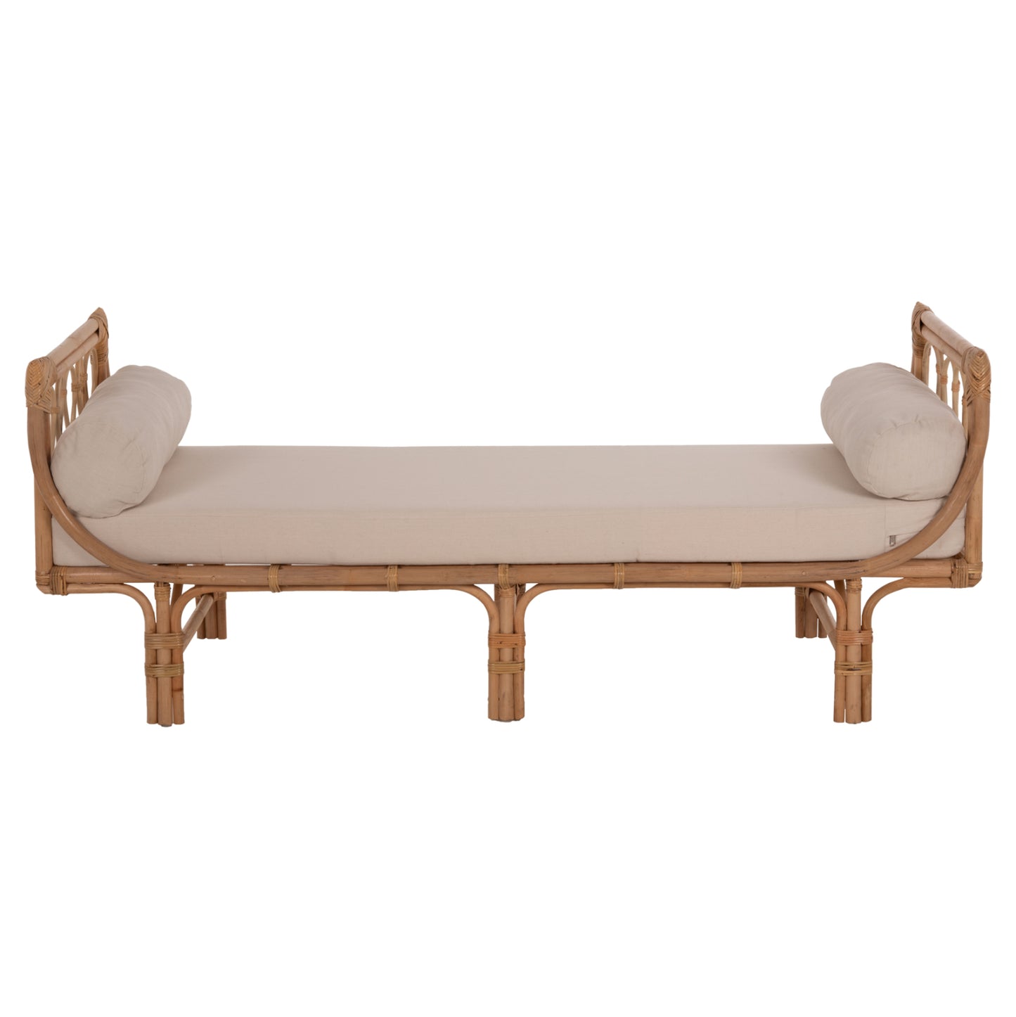 Outdoor Lounge Sofa Charmella Hm9659 Natural Rattan-beige Cushions 187x69x76hcm.