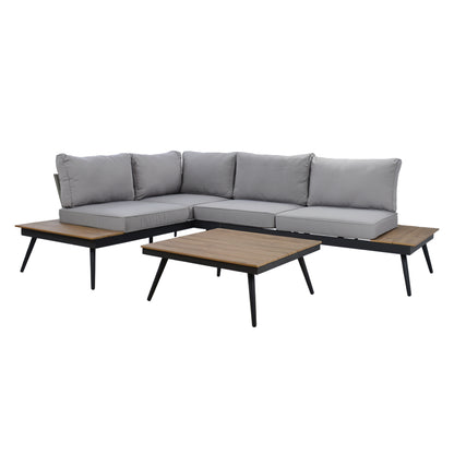 Corner Sofa Aluminum With Table For Outdoor Spaces Hm5126.12