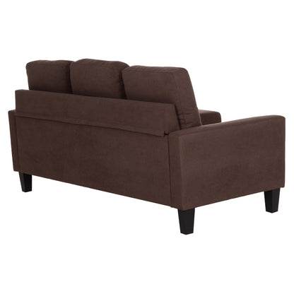 Corner Sofa Reversible Meggy Hm3297.12 Brown Fabric 184.5x129x86hcm.
