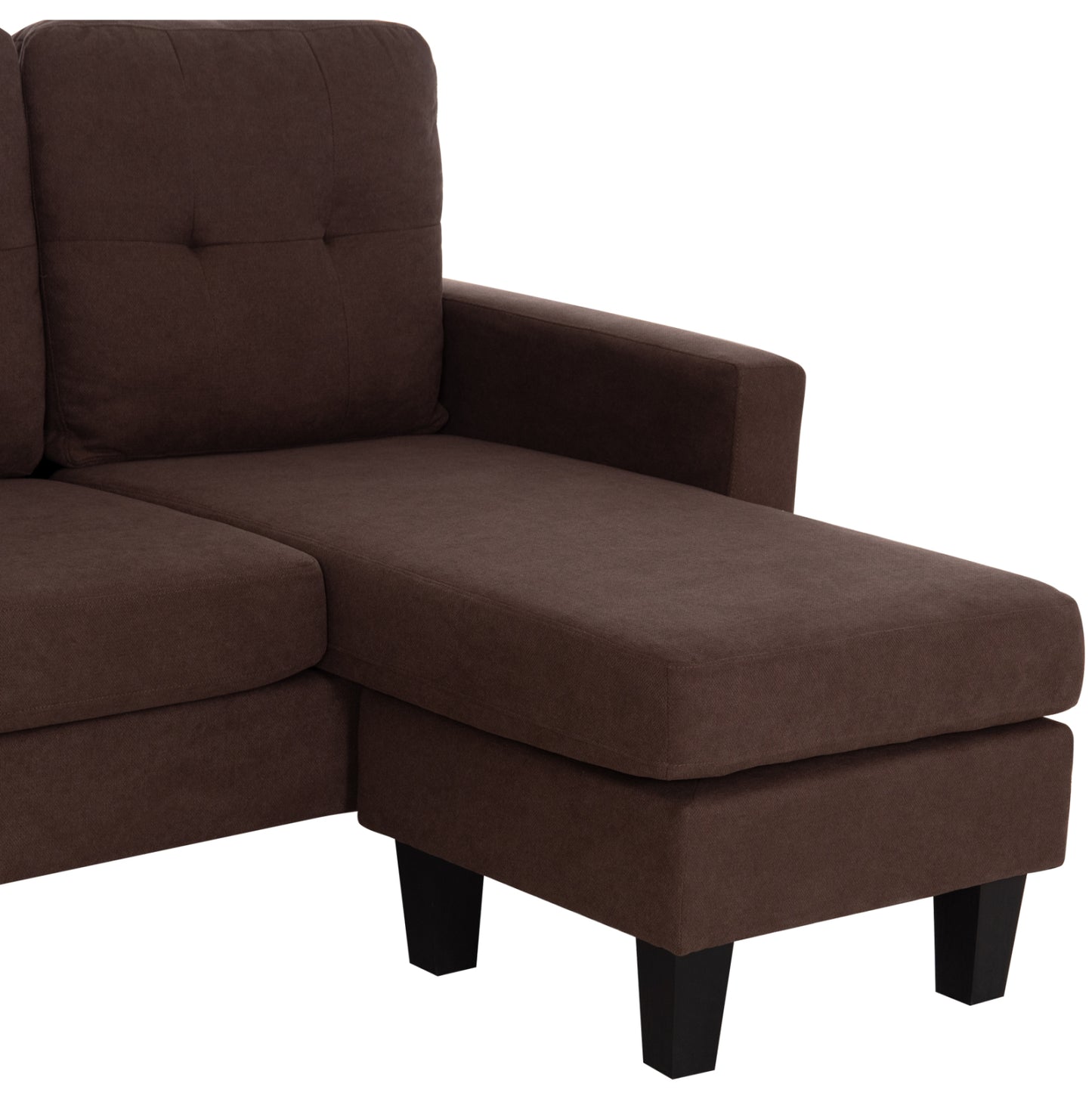 Corner Sofa Reversible Meggy Hm3297.12 Brown Fabric 184.5x129x86hcm.