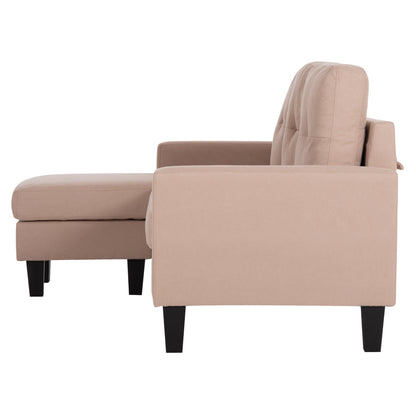 Corner Sofa Reversible Meggy Hm3297.13 Beige Fabric 184.5x75-129x86hcm.