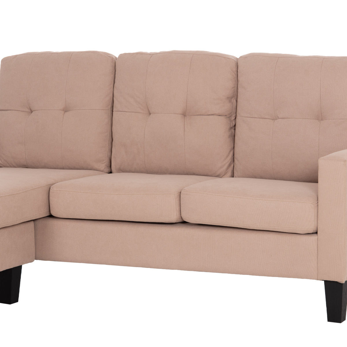 Corner Sofa Reversible Meggy Hm3297.13 Beige Fabric 184.5x75-129x86hcm.