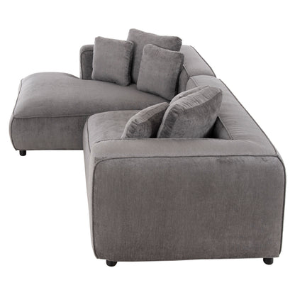 Corner Sofa (left) 3-seater Grace Hm3280.03l Grey Fabric 252x105-160x70-90hcm.