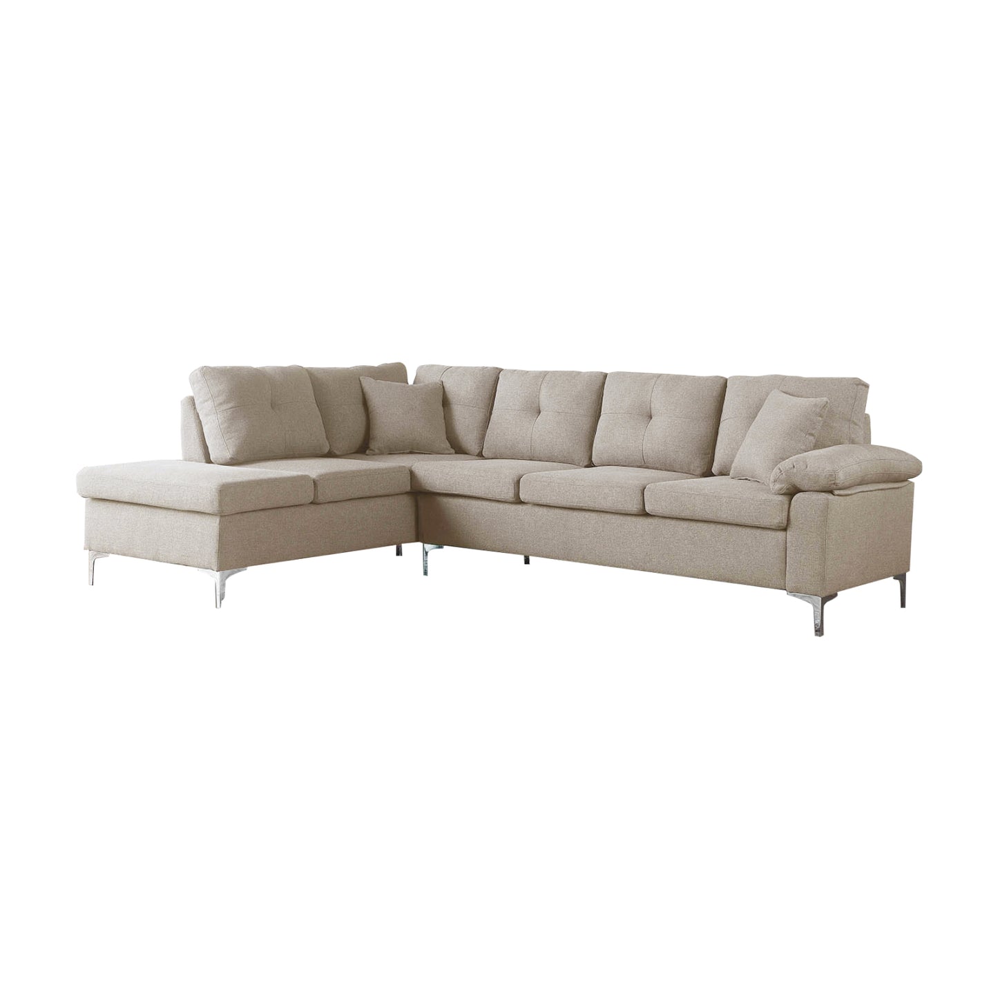 Corner Left Sofa Hm3086l Beige 282x197x90 Cm