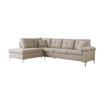 Corner Left Sofa Hm3086l Beige 282x197x90 Cm
