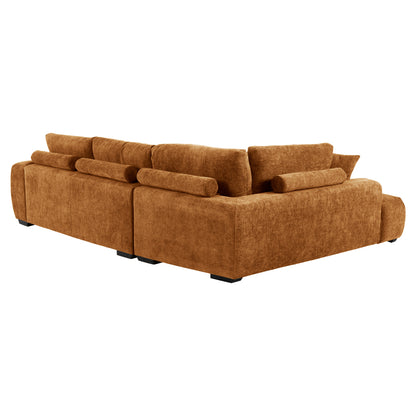 Corner Sofa (left) Coven Hm3266.02l Brick Red Fabric 298x102-208x85hcm.