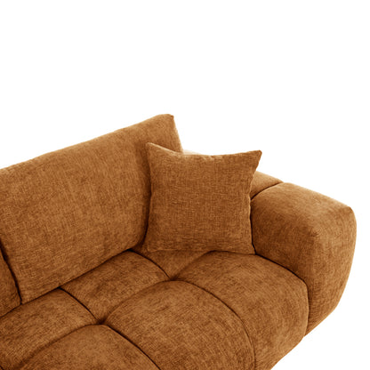 Corner Sofa (left) Coven Hm3266.02l Brick Red Fabric 298x102-208x85hcm.