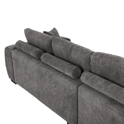 Corner Sofa (left) Coven Hm3266.03l Dark Grey Fabric 298x102-208x85hcm.