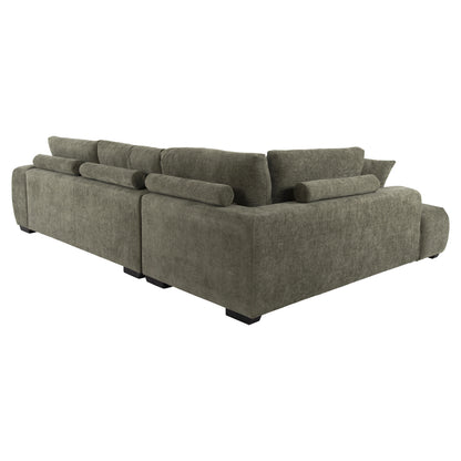 Corner Sofa (left) Coven Hm3266.04l Green Fabric 298x102-208x85hcm.