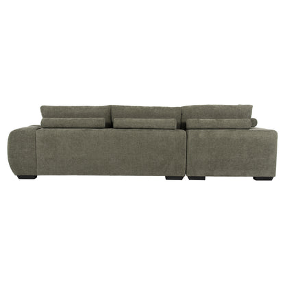 Corner Sofa (left) Coven Hm3266.04l Green Fabric 298x102-208x85hcm.