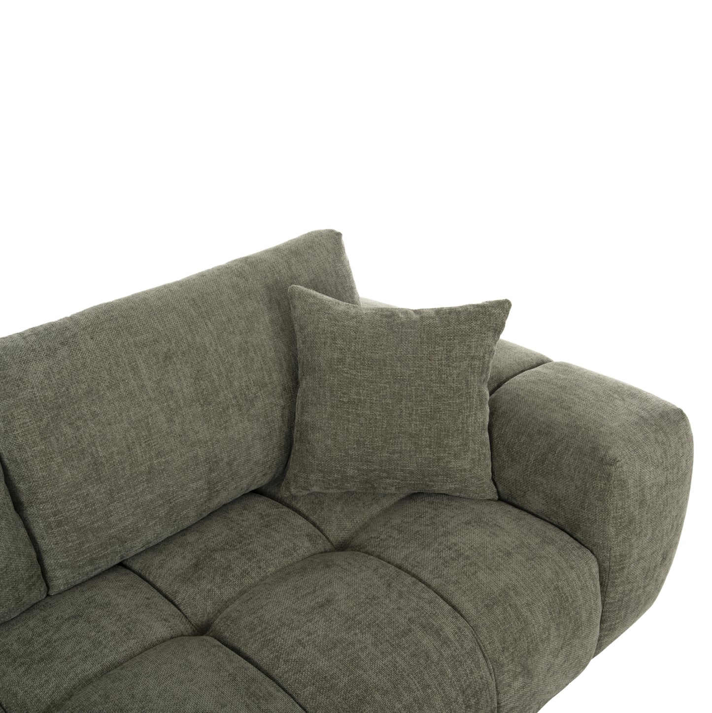 Corner Sofa (left) Coven Hm3266.04l Green Fabric 298x102-208x85hcm.