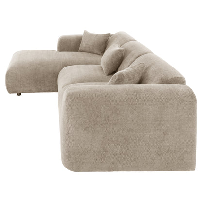 Corner Sofa (left) Bricken Hm3275.01l Beige Fabric 110-282x98-160x72hcm.