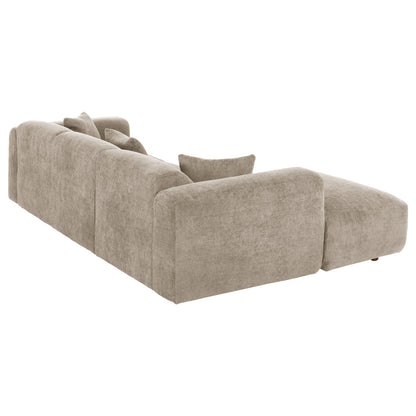 Corner Sofa (left) Bricken Hm3275.01l Beige Fabric 110-282x98-160x72hcm.