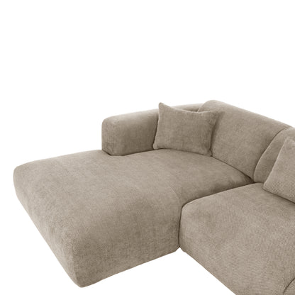 Corner Sofa (left) Bricken Hm3275.01l Beige Fabric 110-282x98-160x72hcm.