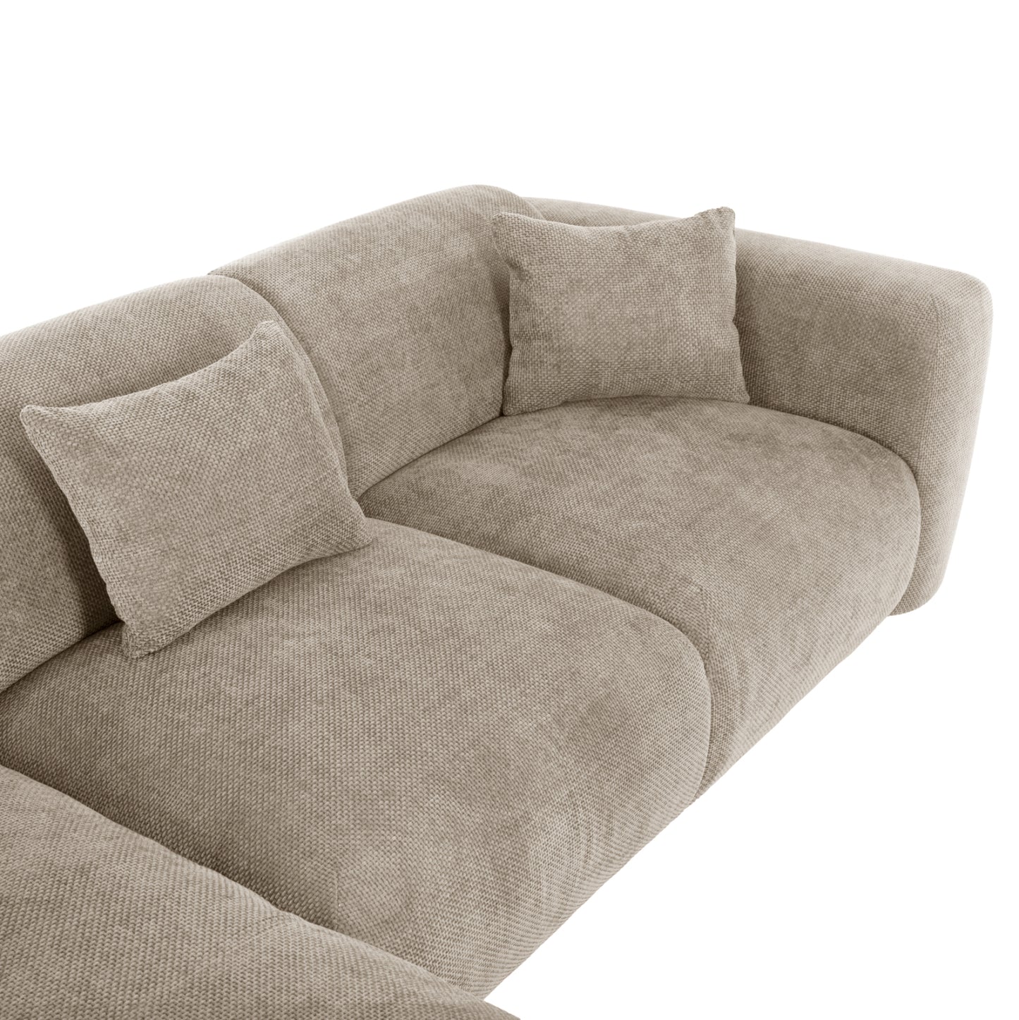 Corner Sofa (left) Bricken Hm3275.01l Beige Fabric 110-282x98-160x72hcm.