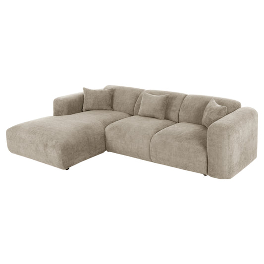 Corner Sofa (left) Bricken Hm3275.01l Beige Fabric 110-282x98-160x72hcm.