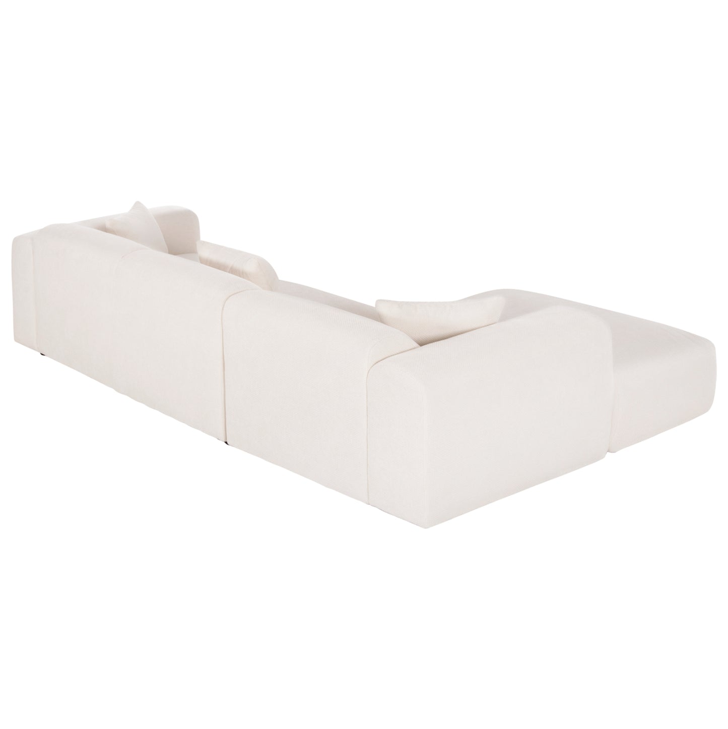 Corner Sofa (left) Bricken Hm3275.02l White Fabric 110-282x98-160x72hcm.