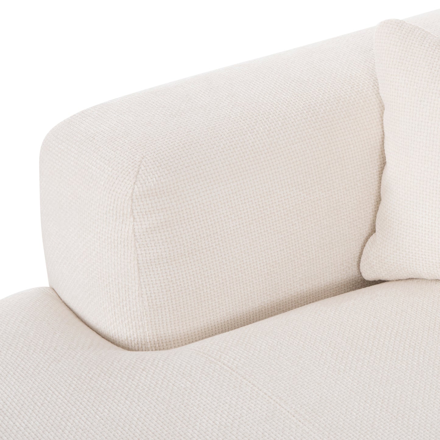 Corner Sofa (left) Bricken Hm3275.02l White Fabric 110-282x98-160x72hcm.