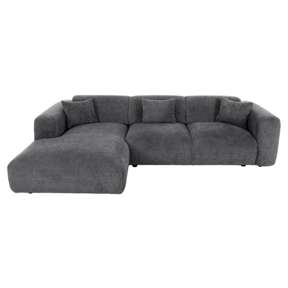 Corner Sofa (left) Bricken Hm3275.04l Anthracite Fabric 110-282x98-160x72hcm.