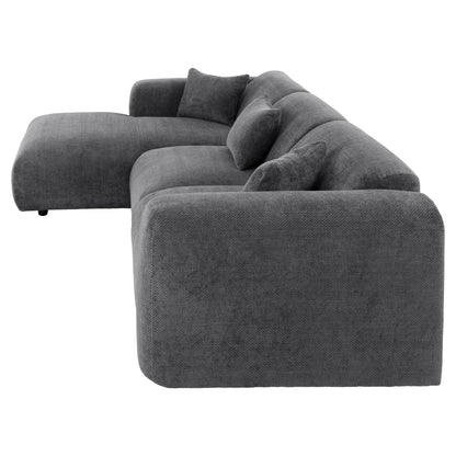 Corner Sofa (left) Bricken Hm3275.04l Anthracite Fabric 110-282x98-160x72hcm.