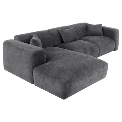 Corner Sofa (left) Bricken Hm3275.04l Anthracite Fabric 110-282x98-160x72hcm.