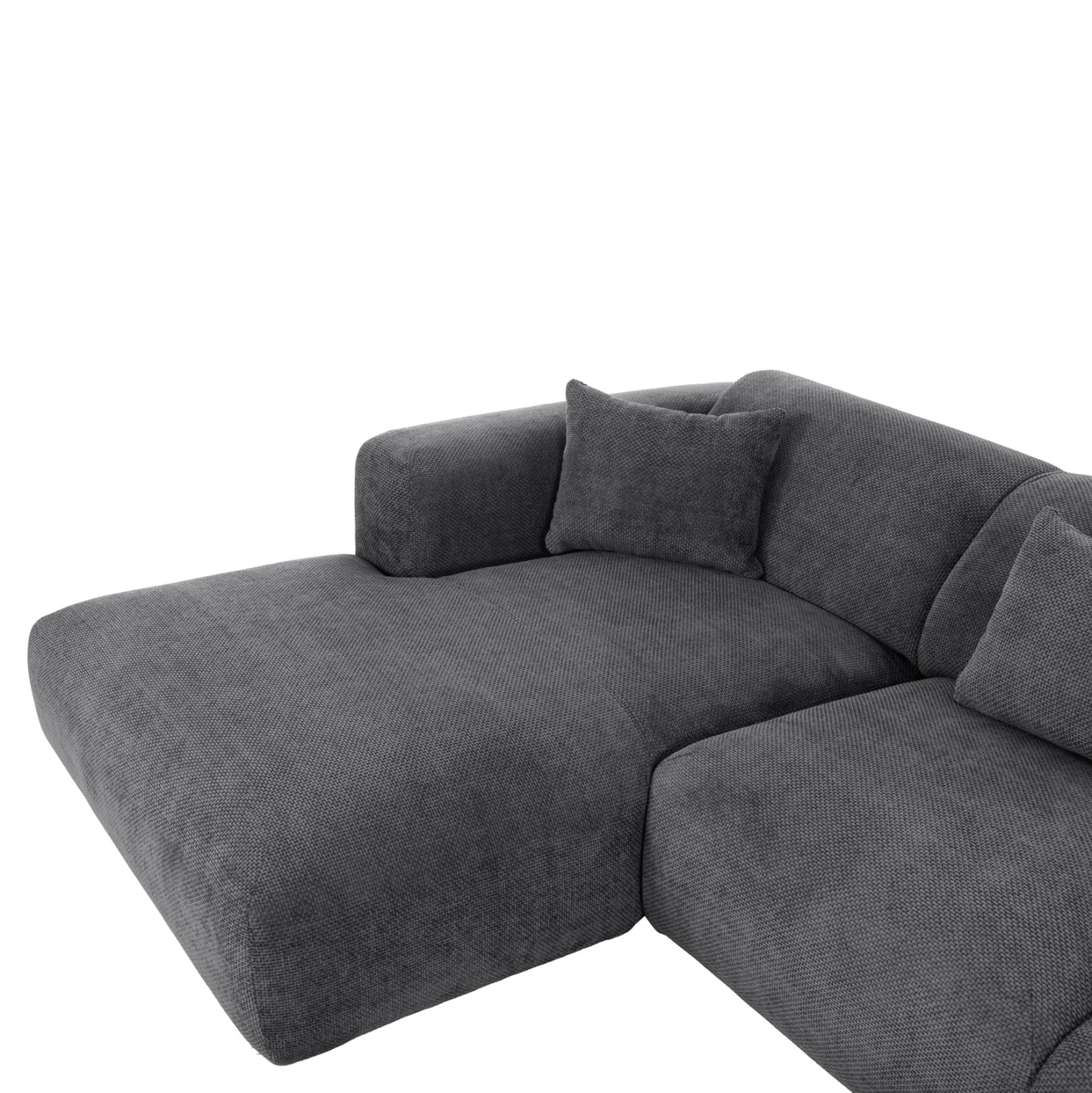 Corner Sofa (left) Bricken Hm3275.04l Anthracite Fabric 110-282x98-160x72hcm.