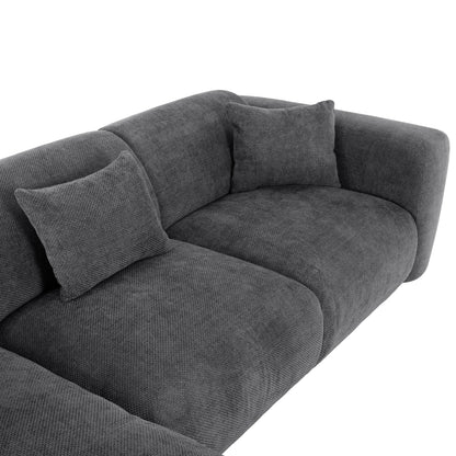 Corner Sofa (left) Bricken Hm3275.04l Anthracite Fabric 110-282x98-160x72hcm.