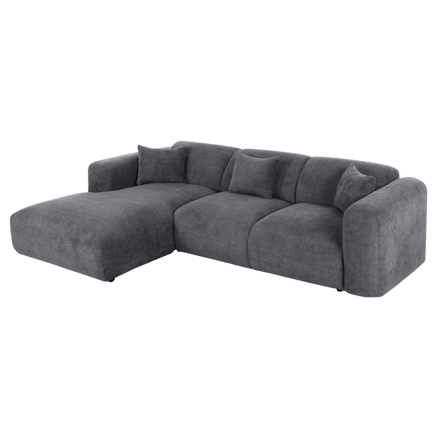 Corner Sofa (left) Bricken Hm3275.04l Anthracite Fabric 110-282x98-160x72hcm.