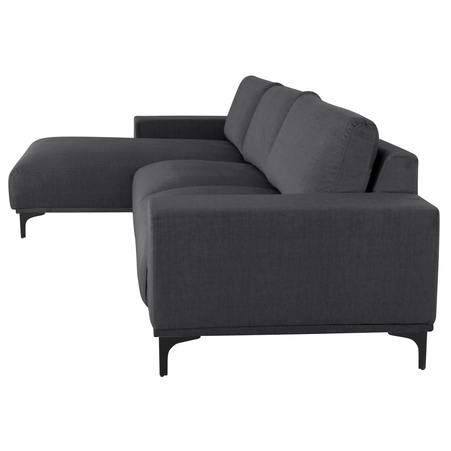 Corner Sofa (left) Noa Hm3278.02l Anthracite Fabric 288x90-157x67-80hcm.