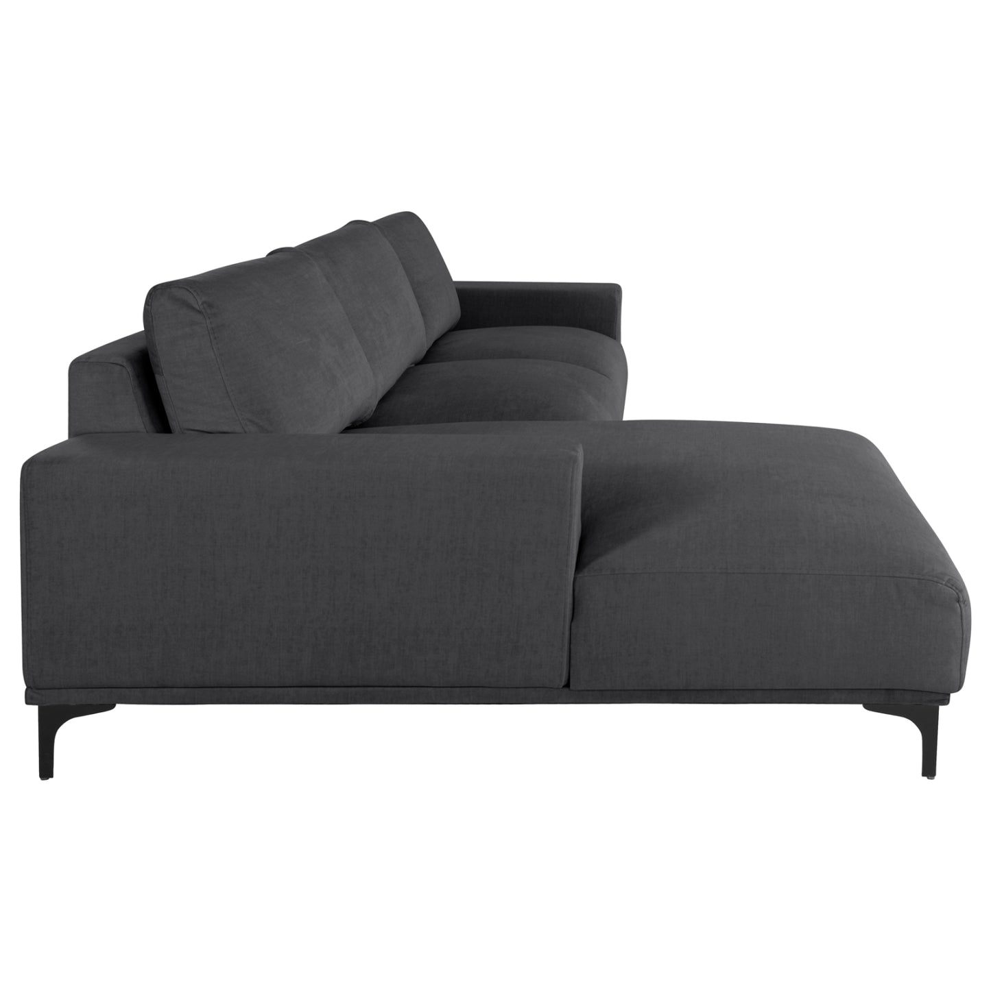 Corner Sofa (left) Noa Hm3278.02l Anthracite Fabric 288x90-157x67-80hcm.