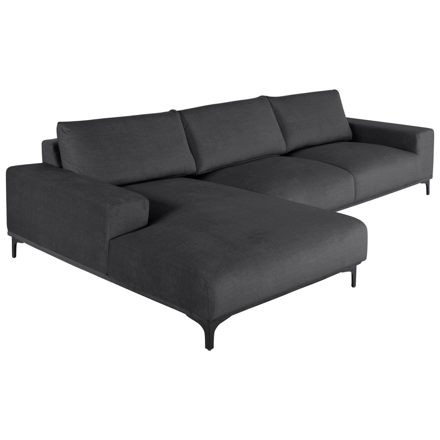 Corner Sofa (left) Noa Hm3278.02l Anthracite Fabric 288x90-157x67-80hcm.