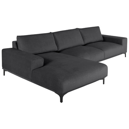 Corner Sofa (left) Noa Hm3278.02l Anthracite Fabric 288x90-157x67-80hcm.