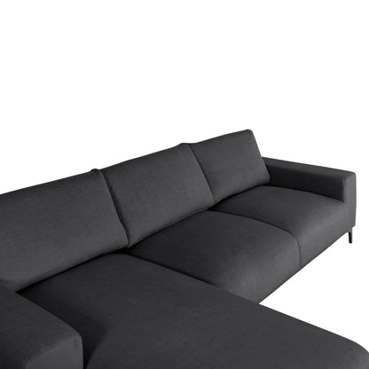 Corner Sofa (left) Noa Hm3278.02l Anthracite Fabric 288x90-157x67-80hcm.