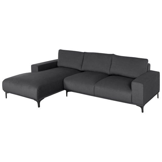 Corner Sofa (left) Noa Hm3278.02l Anthracite Fabric 288x90-157x67-80hcm.