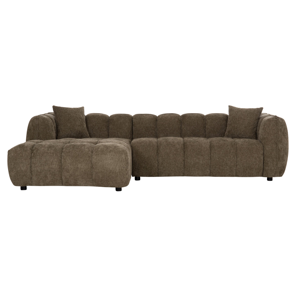 Corner Sofa (left) Lykke Hm3326.03l Green Fabric 280x83-160(chaise)x80hcm.