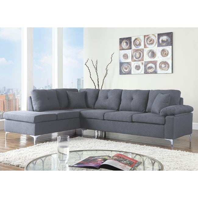 Left Corner Sofa 282x197x90h Cm Hm3087l Grey