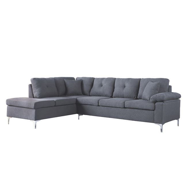 Left Corner Sofa 282x197x90h Cm Hm3087l Grey