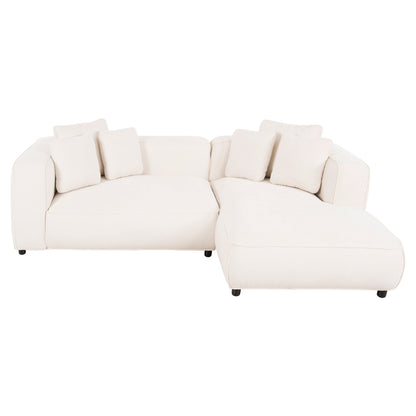 Corner Sofa (right) 3-seater Grace Hm3280.02r White Fabric 252x105-160x70-90hcm.