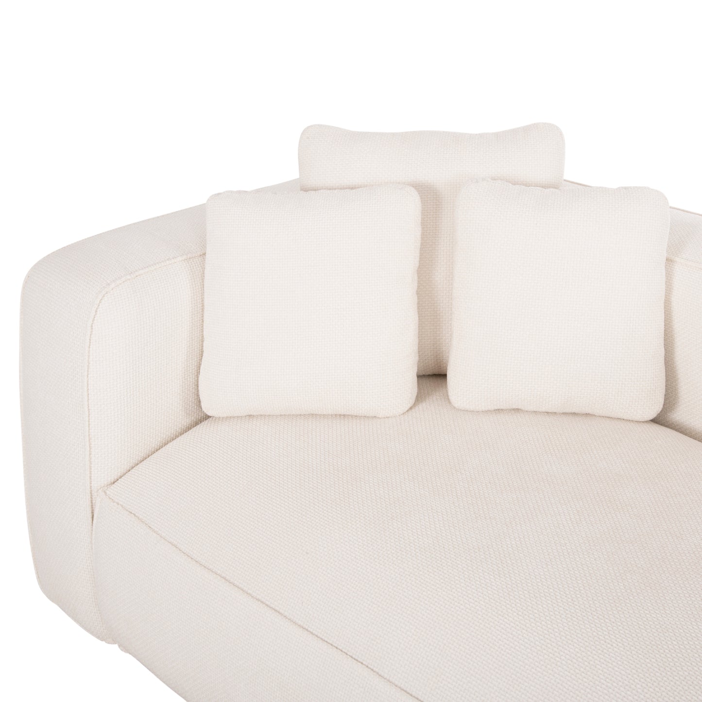 Corner Sofa (right) 3-seater Grace Hm3280.02r White Fabric 252x105-160x70-90hcm.
