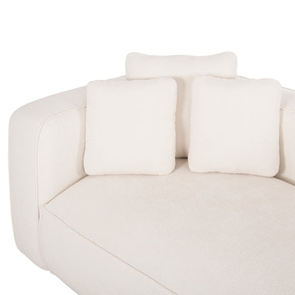Corner Sofa (right) 3-seater Grace Hm3280.02r White Fabric 252x105-160x70-90hcm.