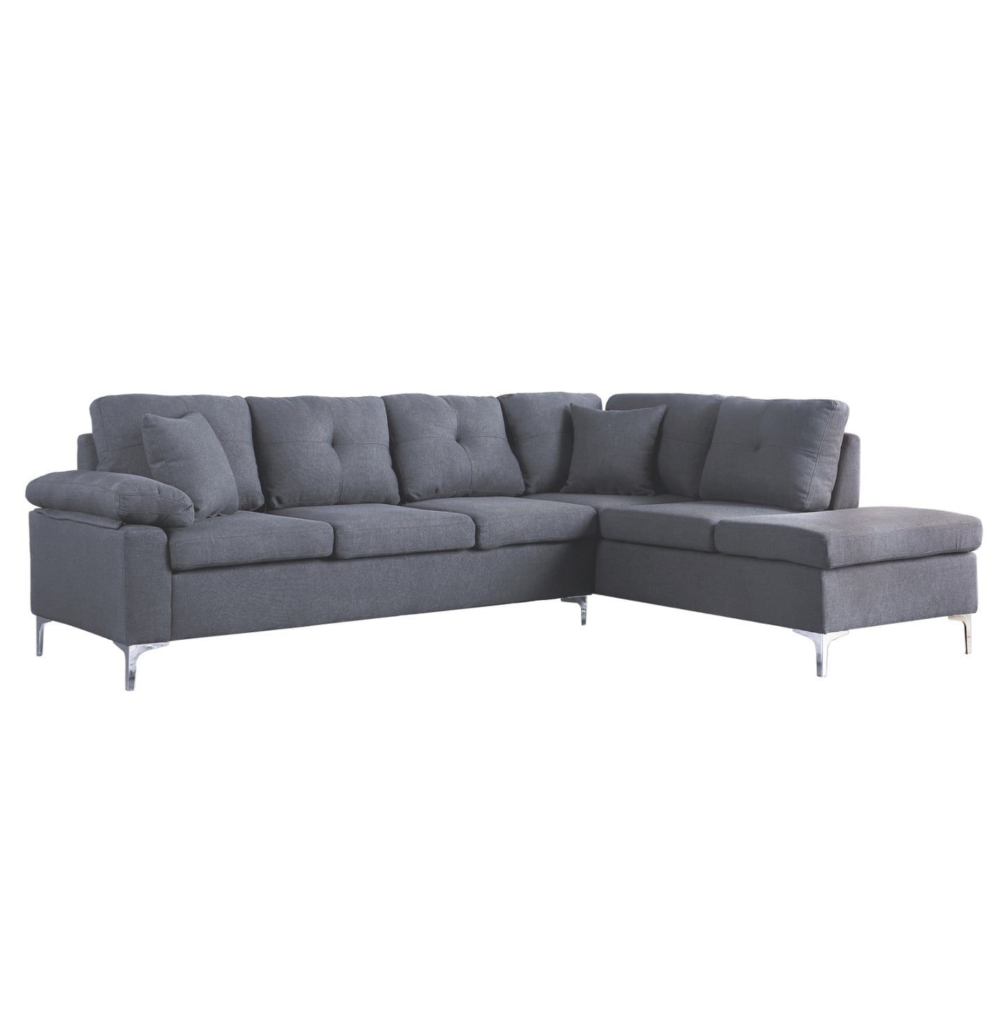 Corner Right Sofa 282x197x90h Cm Hm3087r Grey