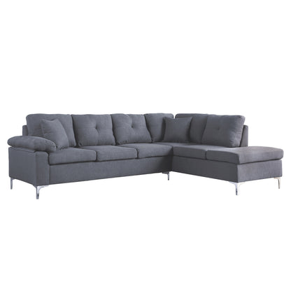 Corner Right Sofa 282x197x90h Cm Hm3087r Grey