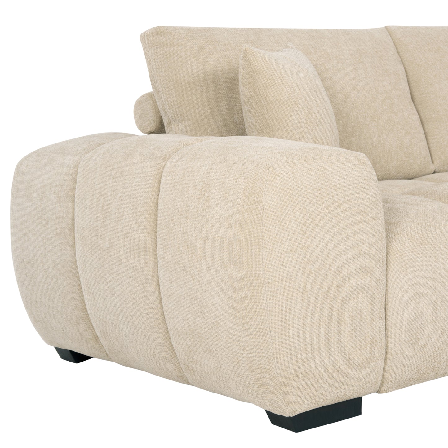 Corner Sofa (right) Coven Hm3266.01r Ecru Fabric 298x102-208x85hcm.