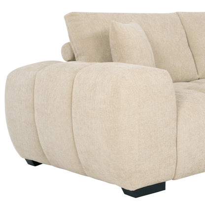 Corner Sofa (right) Coven Hm3266.01r Ecru Fabric 298x102-208x85hcm.