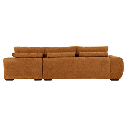 Corner Sofa (right) Coven Hm3266.02r Brick Red Fabric 298x102-208x85hcm.