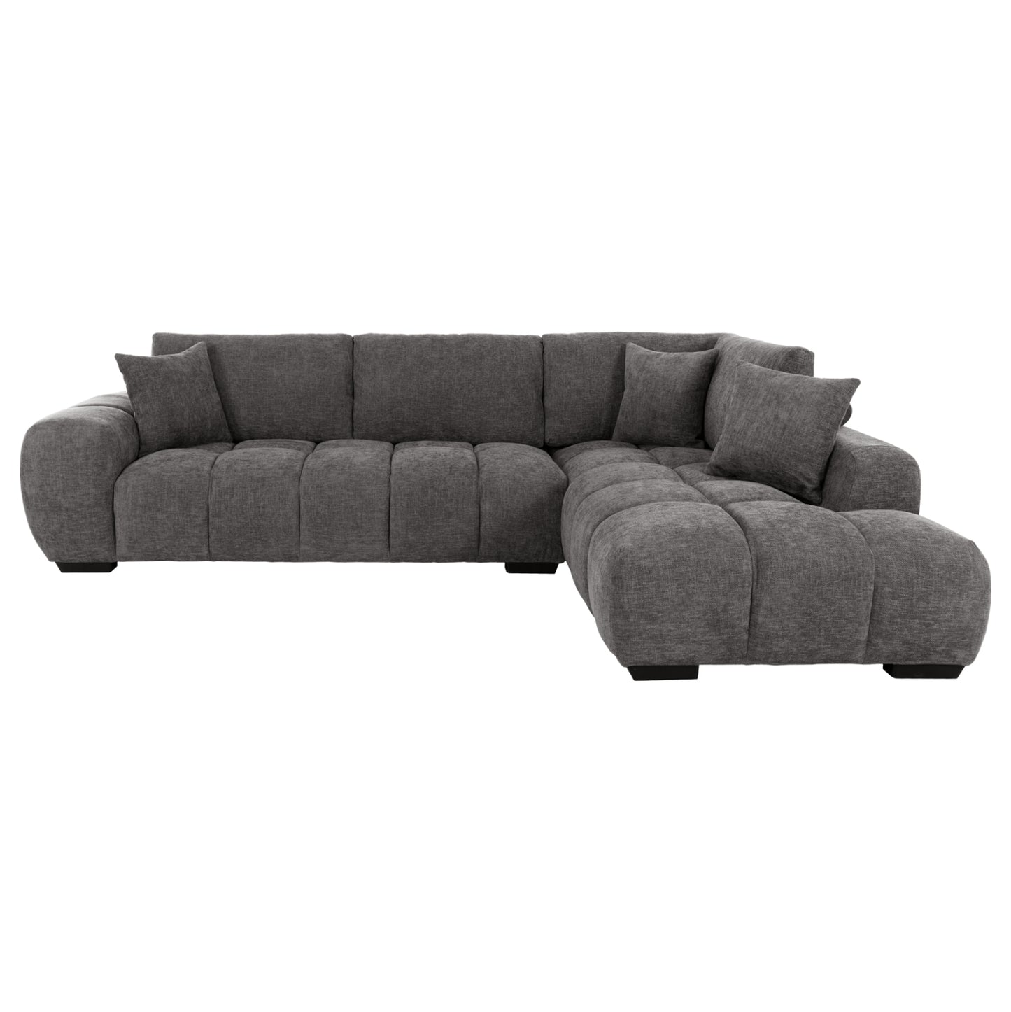 Corner Sofa (right) Coven Hm3266.03r Dark Grey Fabric 298x102-208x85hcm.