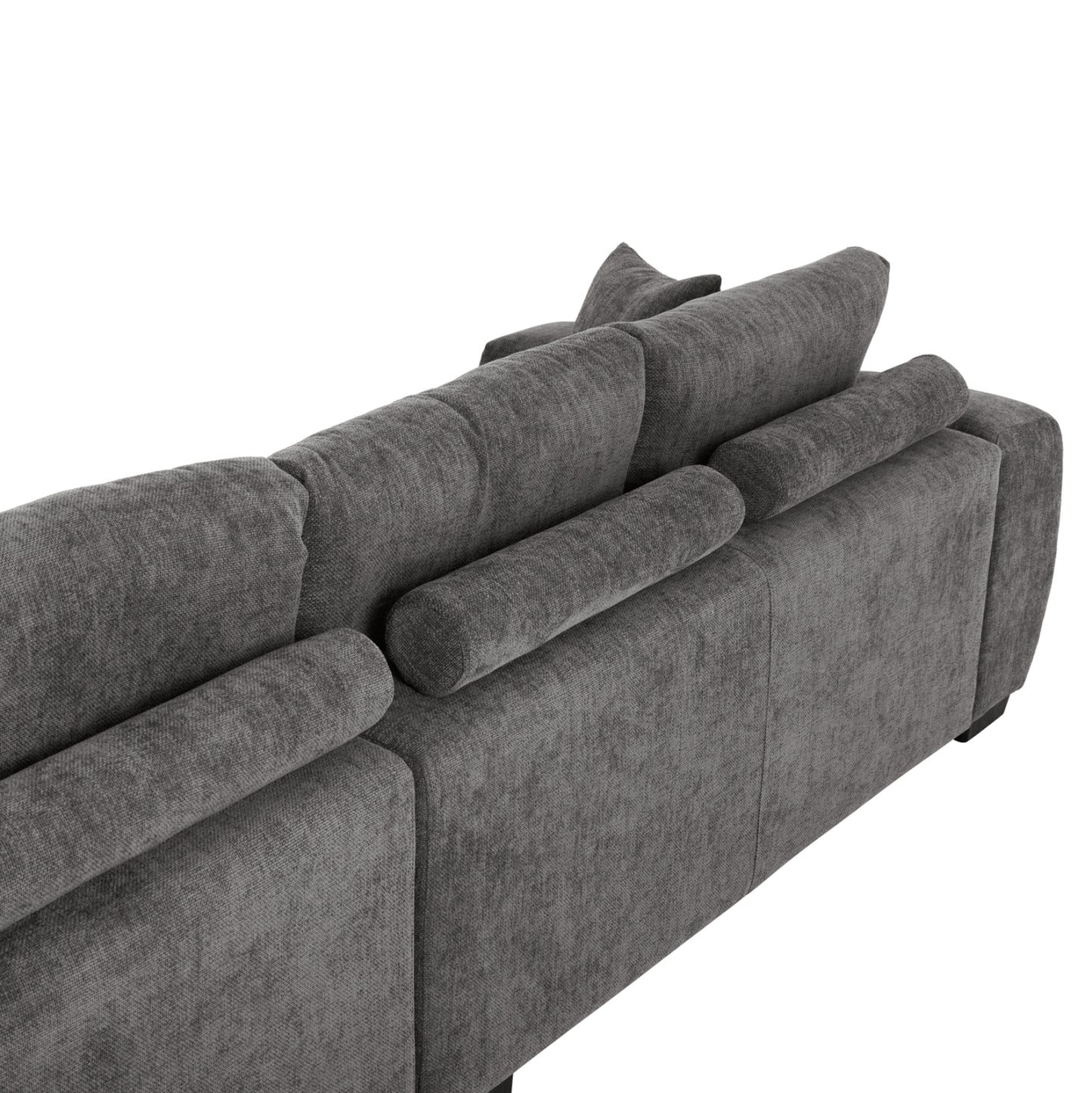Corner Sofa (right) Coven Hm3266.03r Dark Grey Fabric 298x102-208x85hcm.