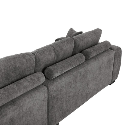 Corner Sofa (right) Coven Hm3266.03r Dark Grey Fabric 298x102-208x85hcm.